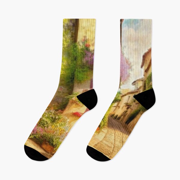 Item preview, Mediterranean Street Landscape  designed and sold by Pretty-Bird.