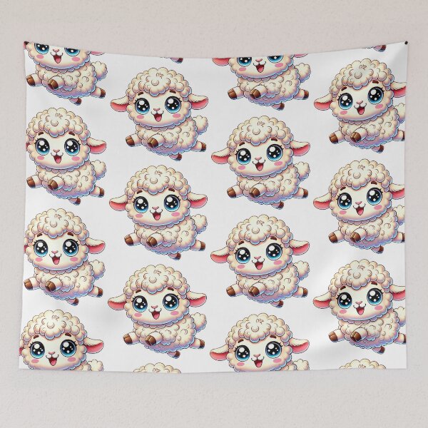Item preview, Adorable Fluffy Lamb with Big Eyes designed and sold by Chokhdi289shop.