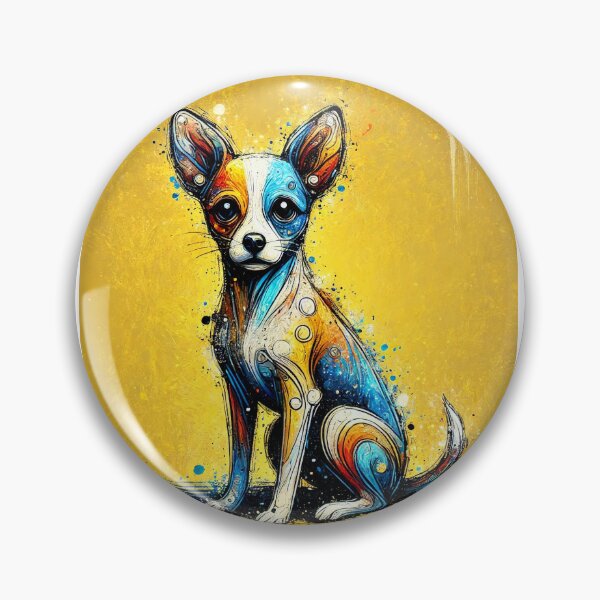 Item preview, The image depicts a vibrant, stylized depiction of a Chihuahua dog.  designed and sold by PholPol1959.
