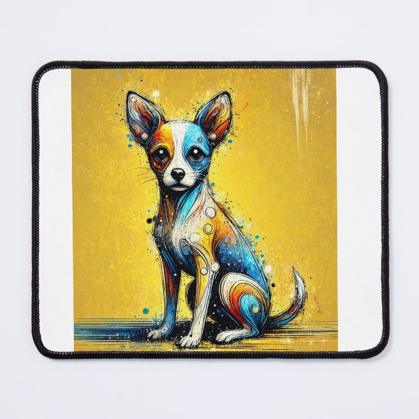 Item preview, The image depicts a vibrant, stylized depiction of a Chihuahua dog.  designed and sold by PholPol1959.
