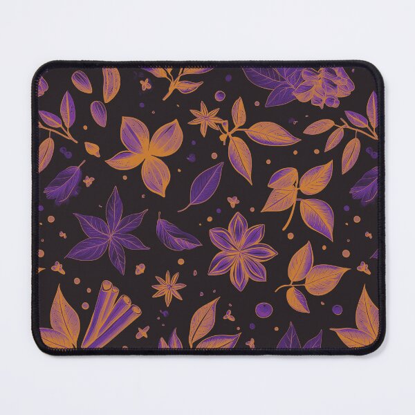 Item preview, Witchy Spice & Leaves – Orangepurple & Black designed and sold by JuicyHeart-tasteshop.