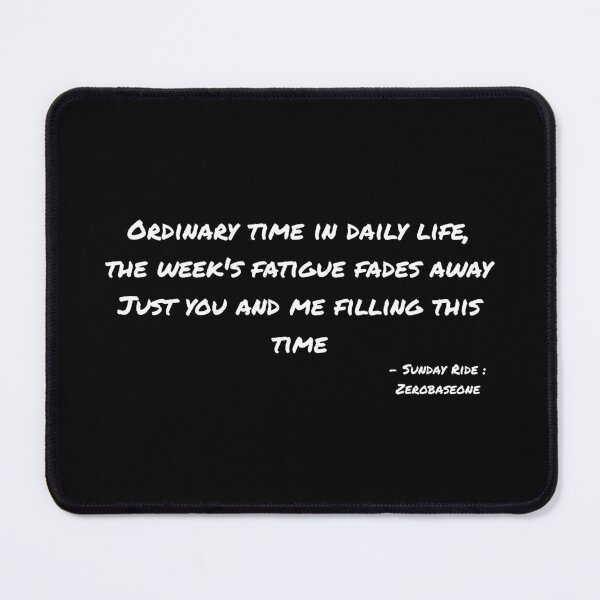 Item preview, Sunday Ride By Zerobaseone Lyrics designed and sold by ArtRaftPro.