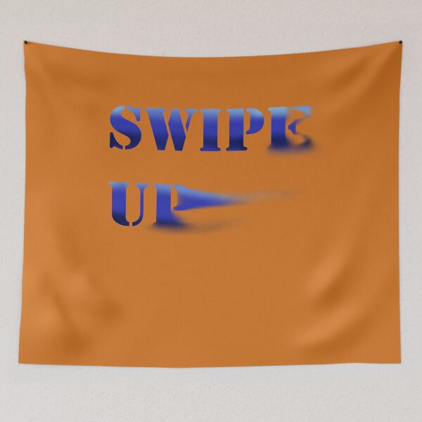 Item preview, Blue Swipe up quote designed and sold by Wish Design.