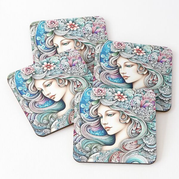 Item preview, nouveau art lady designed and sold by aliraweb.