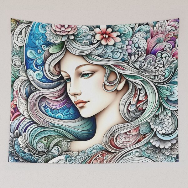 Item preview, nouveau art lady designed and sold by aliraweb.