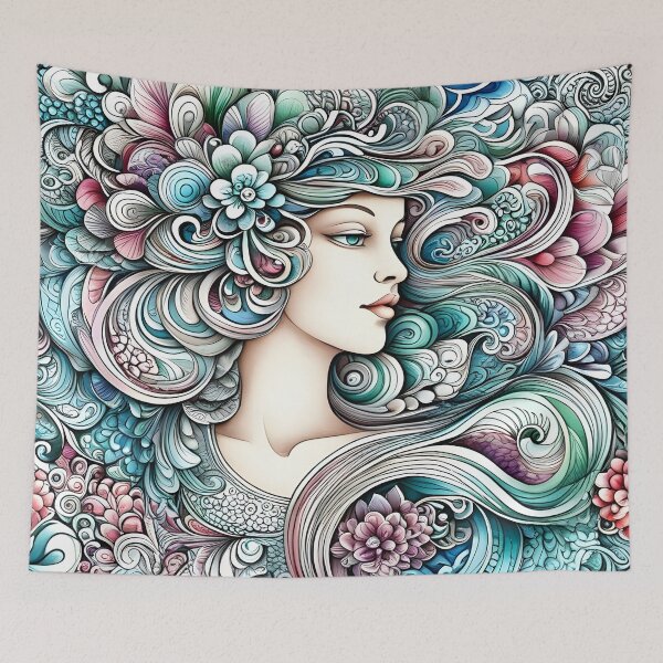 Item preview, lady of flora art designed and sold by aliraweb.