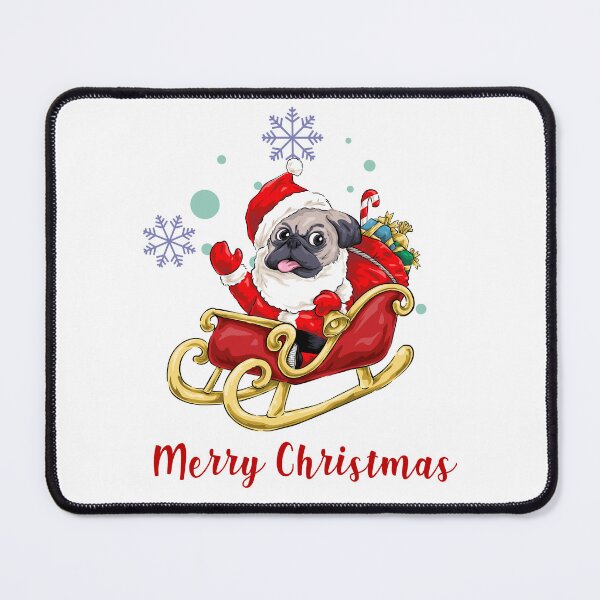 Item preview, Cute Pug Merry Christmas designed and sold by DogGarden.