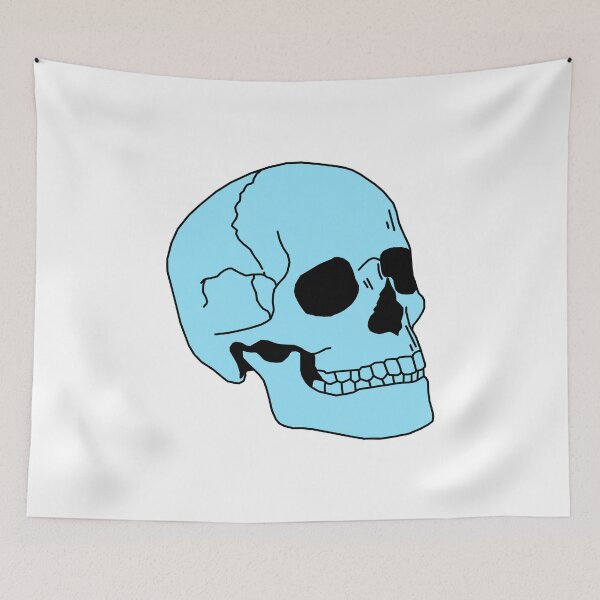 Item preview, skull (blue) designed and sold by edajylix.