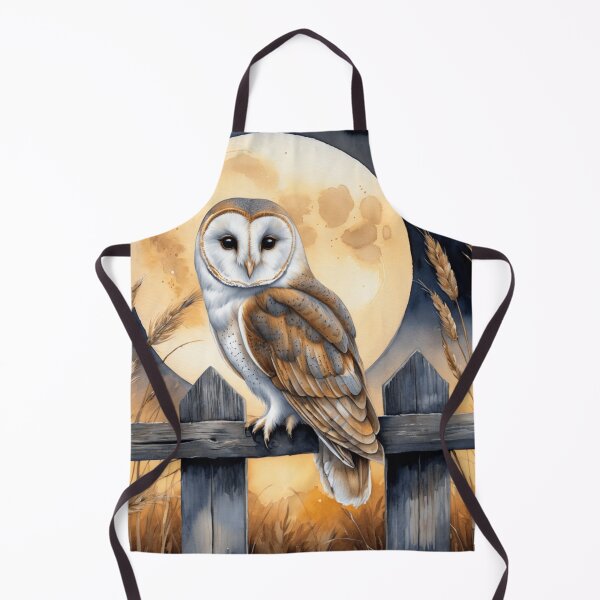 Item preview, Barn Owl Under Harvest Moon designed and sold by WaterBirdArt.