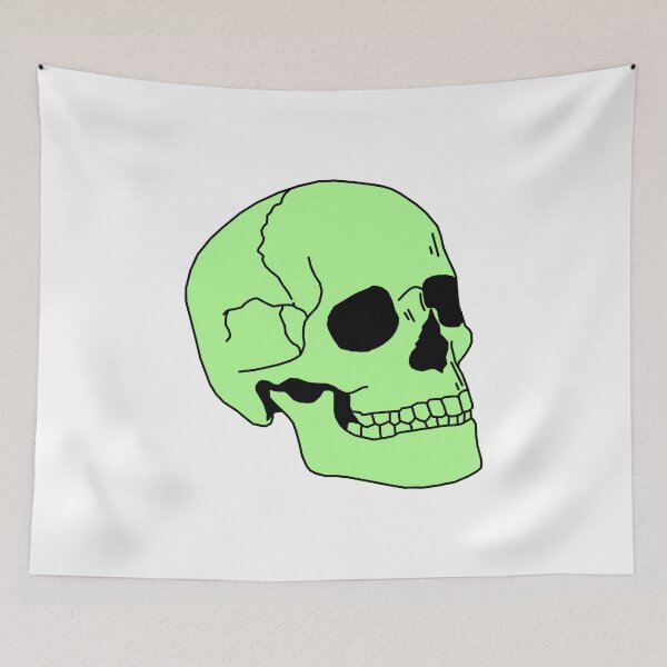 Item preview, skull (green) designed and sold by edajylix.