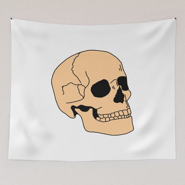 Item preview, skull (orange) designed and sold by edajylix.