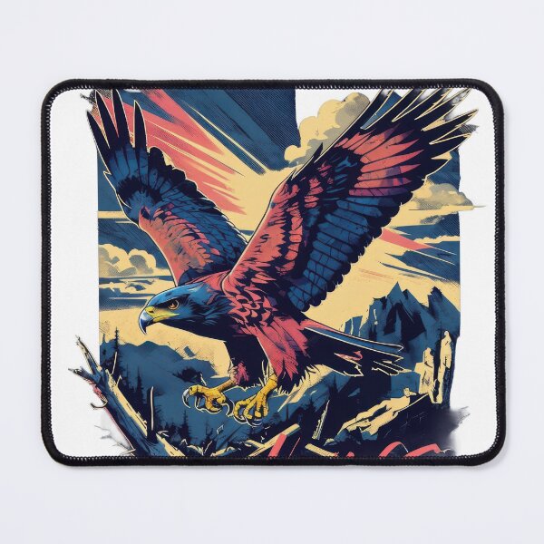 Item preview, Majestic Eagle In Mid-Flight With Neon Noir Style designed and sold by estampavibe.