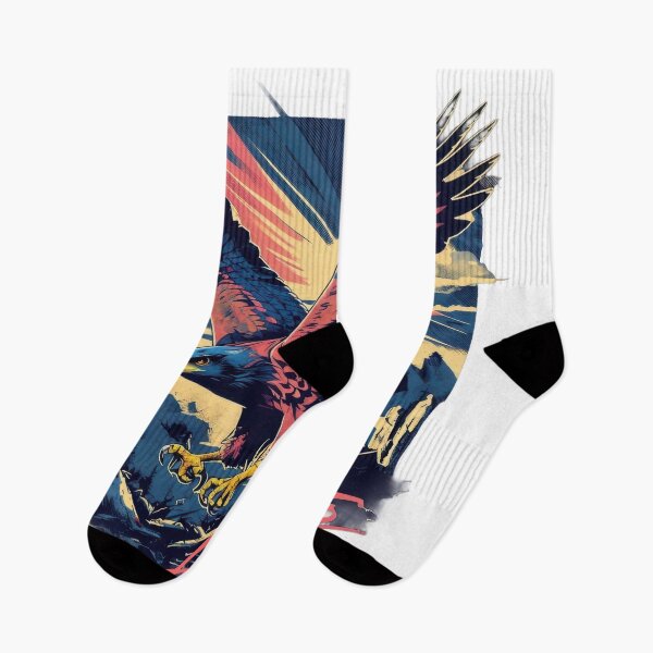 Item preview, Majestic Eagle In Mid-Flight With Neon Noir Style designed and sold by estampavibe.