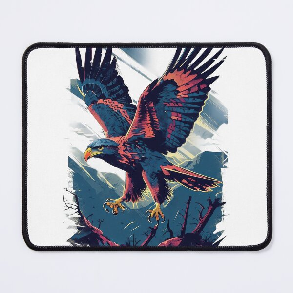 Item preview, Retro-Pop Illustration Of Majestic Bird In Mid-Flight designed and sold by estampavibe.