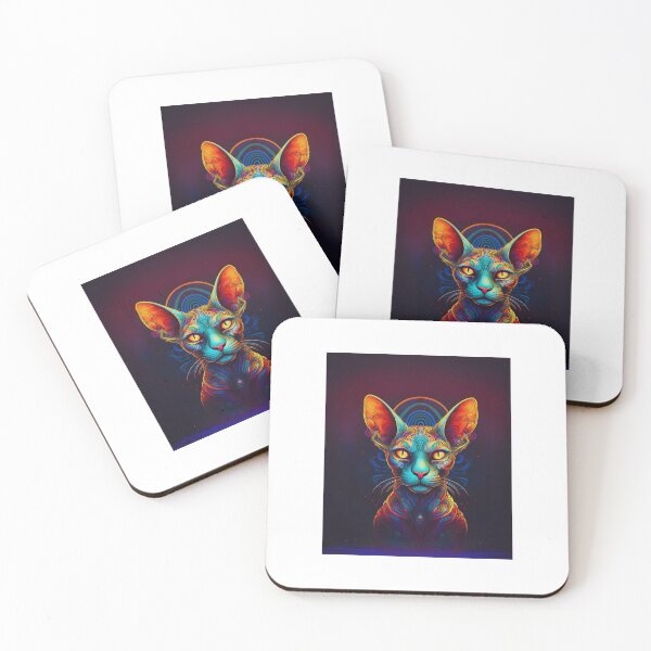 Item preview, Psychedelic Cat Art Colorful Animal Lovers Tee designed and sold by Efforito.