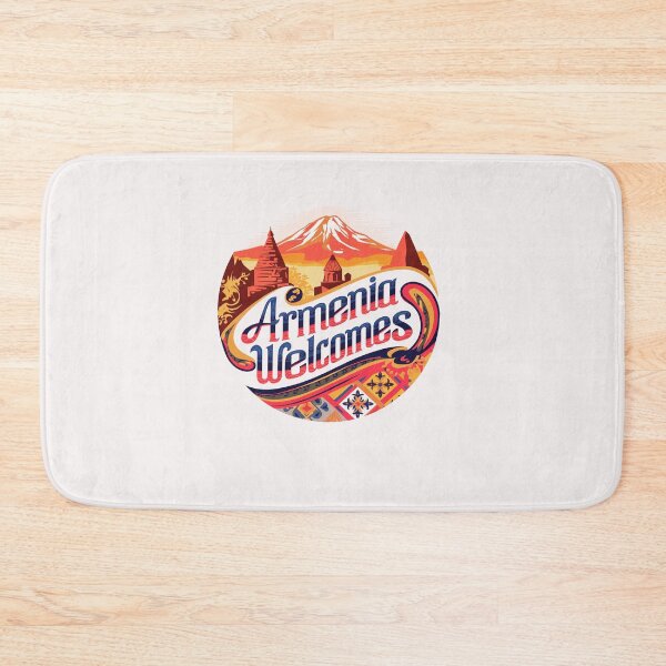 Item preview, Armenia Welcomes Flag Map designed and sold by AnimalsDH305.