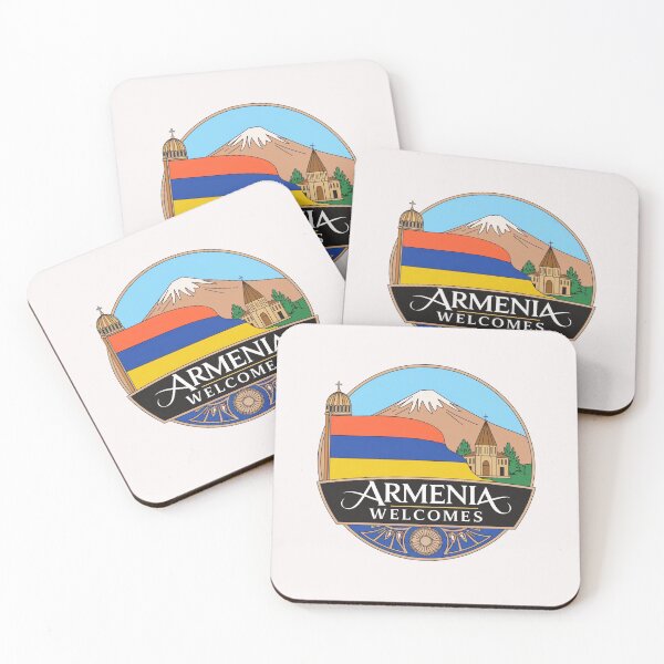 Item preview, Armenia Welcomes Flag Map designed and sold by AnimalsDH305.
