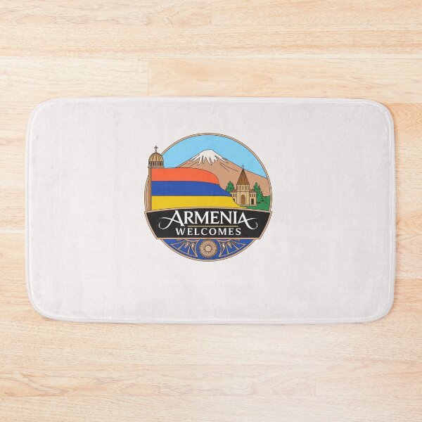 Item preview, Armenia Welcomes Flag Map designed and sold by AnimalsDH305.