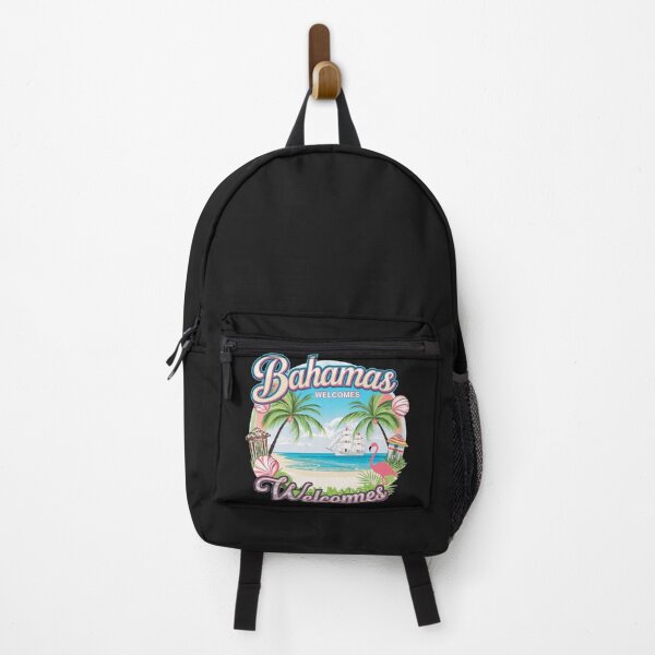 Item preview, Bahamas Welcomes Flag Map designed and sold by AnimalsDH305.