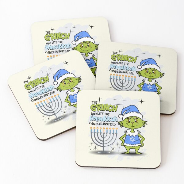 Item preview, The Grinch who lite the Hanukkah Candles instead- Happy Hanukkah designed and sold by Tee-Craftify.