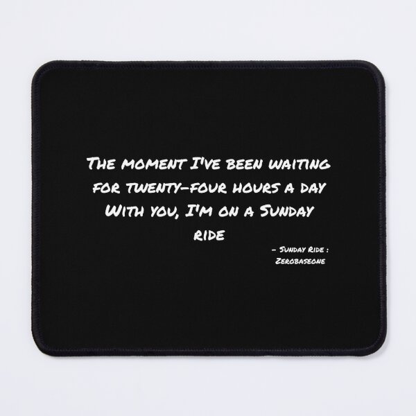 Item preview, Sunday Ride By Zerobaseone Lyrics designed and sold by ArtRaftPro.