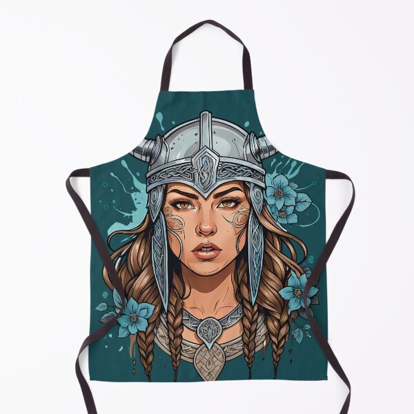 Item preview, Valkyrie Viking Female Warrior retro vintage ornamental design designed and sold by BorgSpareParts.