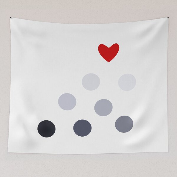 Item preview, Lucky Seven Dots and One Pure Heart, Unique designed and sold by villacreativa.