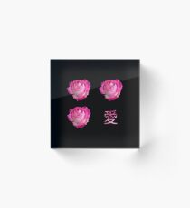 Rose 愛 Love (Ai) Acrylic Block