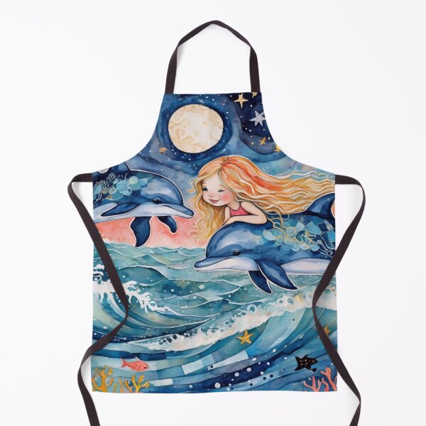Item preview, Girl and Blue Dolphins designed and sold by M-Y-A-R-T-.