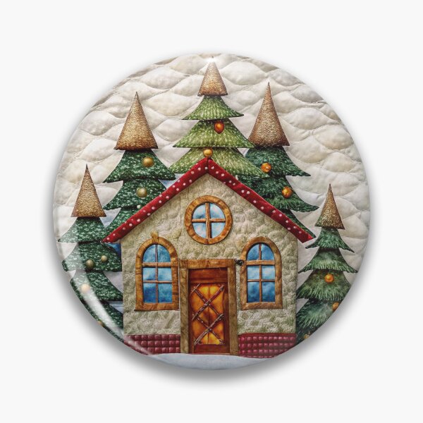 Item preview, Patchwork Christmas House 3 designed and sold by UniqVibe.