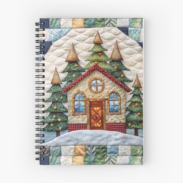 Item preview, Patchwork Christmas House 3 designed and sold by UniqVibe.