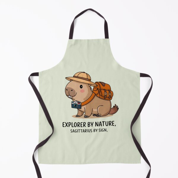 Item preview, E Capybara Sagittarius Zodiac Design – "Explorer by Nature Sagittarius by Sign" designed and sold by SixElements.