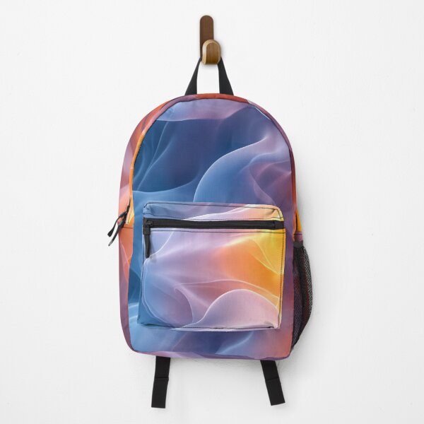 Item preview, Flowing Waves of Color – Soft Abstract in Blue, Purple, and Orange Hues designed and sold by gooseprinttees.
