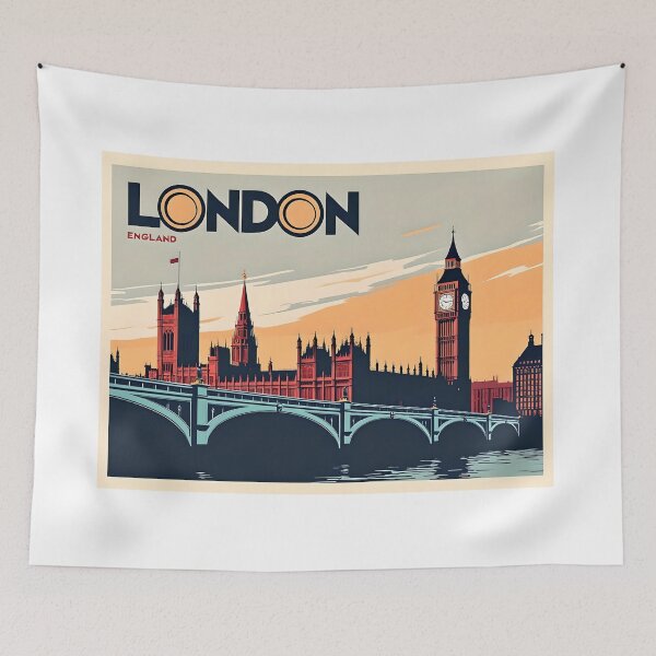 Item preview, Vintage style London Travel Poster designed and sold by WalkersSnaps.