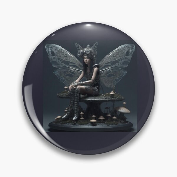 Item preview, techno fairy on toadstool designed and sold by Zelda50.