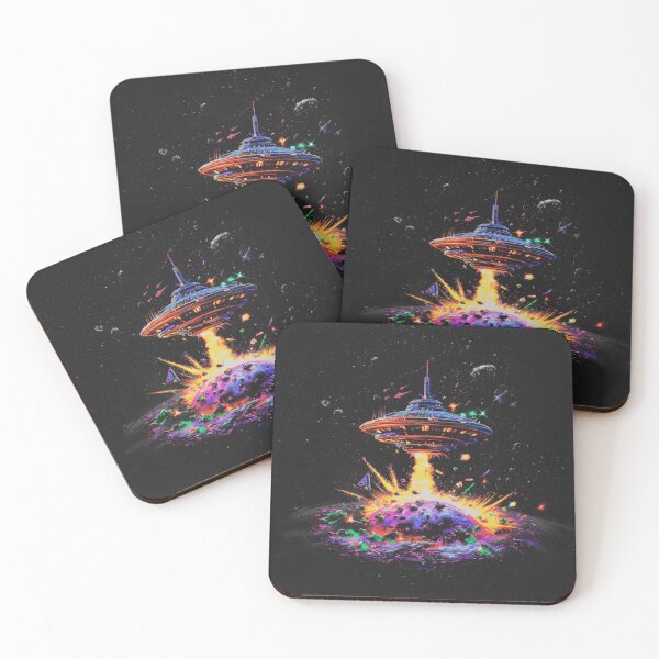Item preview, 8 Bit Spaceship blowing up the earth designed and sold by Joneseyb0b.