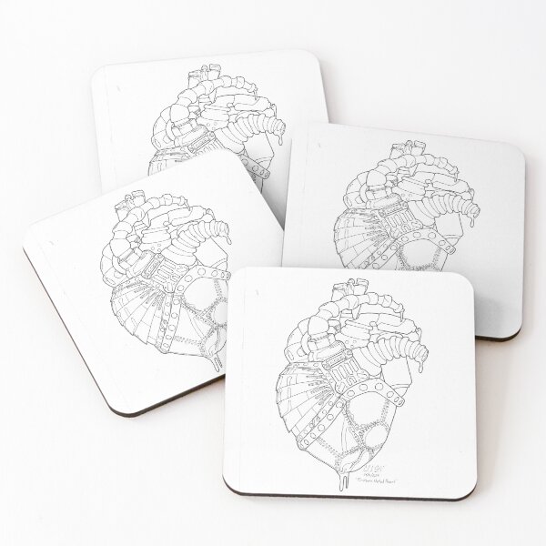 Item preview, Broken Metal Heart - Steampunk Style designed and sold by CQIllustrations.