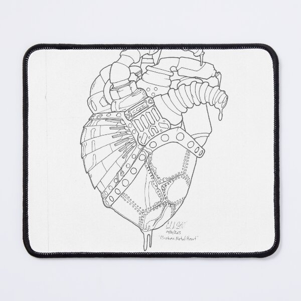 Item preview, Broken Metal Heart - Steampunk Style designed and sold by CQIllustrations.
