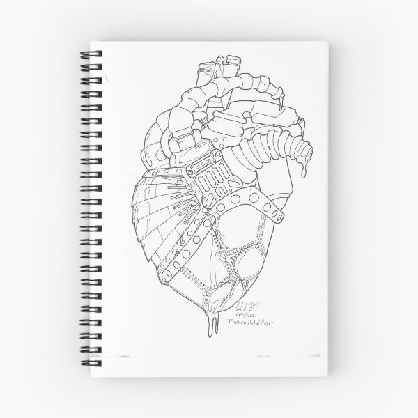 Item preview, Broken Metal Heart - Steampunk Style designed and sold by CQIllustrations.