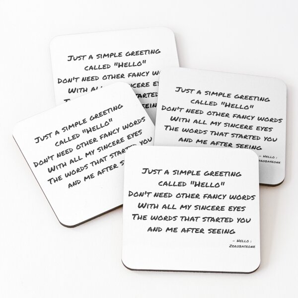 Item preview, Hello By Zerobaseone Lyrics designed and sold by ArtRaftPro.