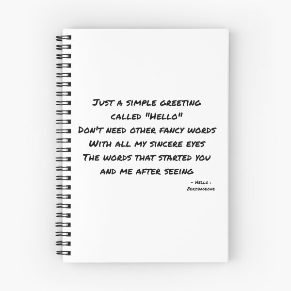 Item preview, Hello By Zerobaseone Lyrics designed and sold by ArtRaftPro.