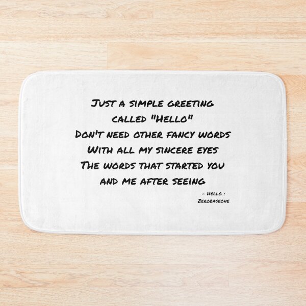 Item preview, Hello By Zerobaseone Lyrics designed and sold by ArtRaftPro.