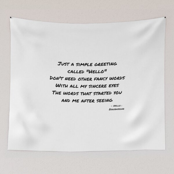 Item preview, Hello By Zerobaseone Lyrics designed and sold by ArtRaftPro.