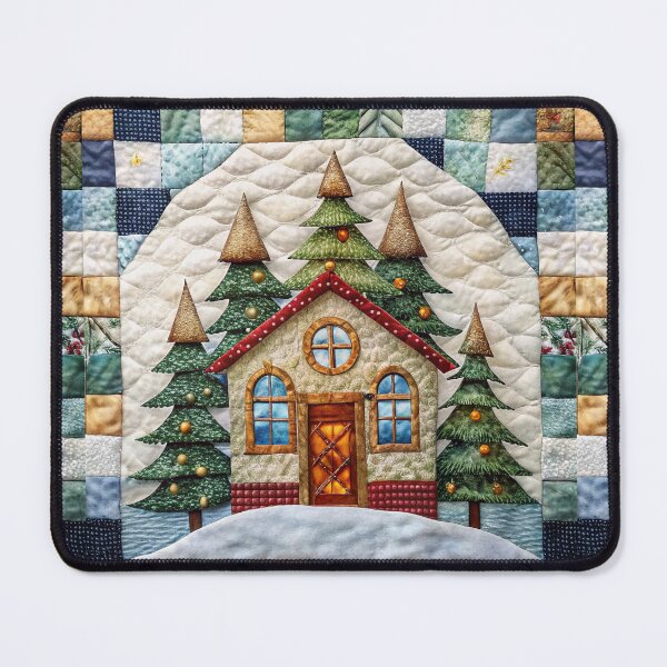 Item preview, Patchwork Christmas House 3 designed and sold by UniqVibe.