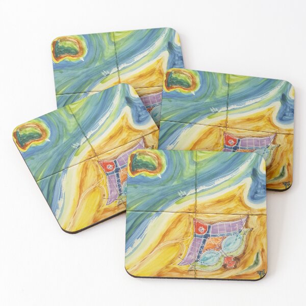 Item preview, House on the beach. handpainted tiles. Plan designed and sold by Tereza Pilar  Art.