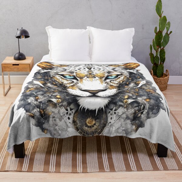 Artikelvorschau, Futuristischer Tierkreis-Leopard – Majestätische Sci-Fi-Kunst mit aufwendigen Goldakzenten entworfen und verkauft von MystiqSlav.