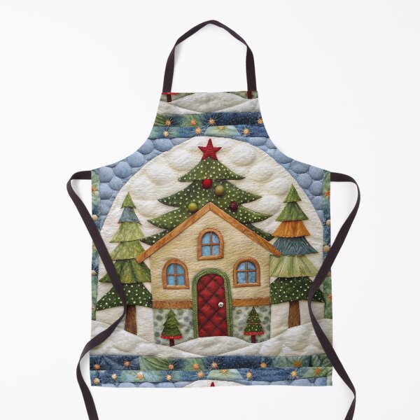 Item preview, Patchwork Christmas House 4 designed and sold by UniqVibe.