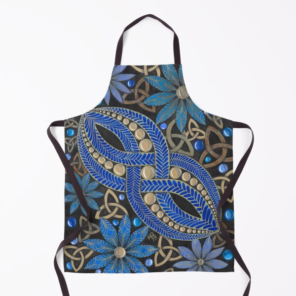 Item preview, Blue and gold elven zentangle texture designed and sold by Fantasyplus.