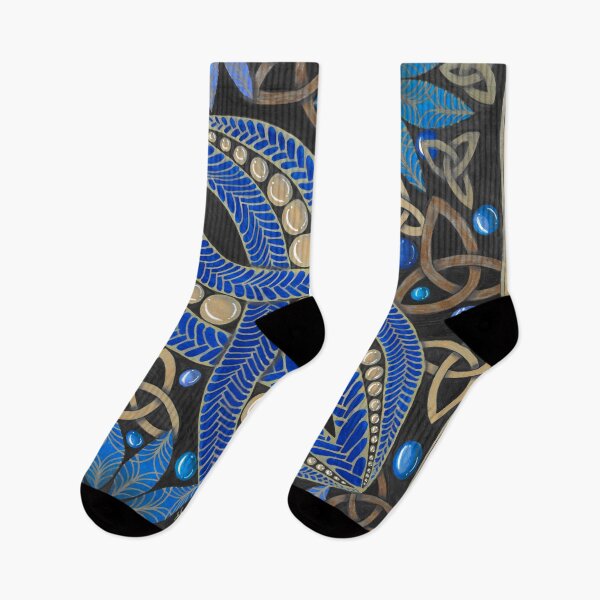 Item preview, Blue and gold elven zentangle texture designed and sold by Fantasyplus.