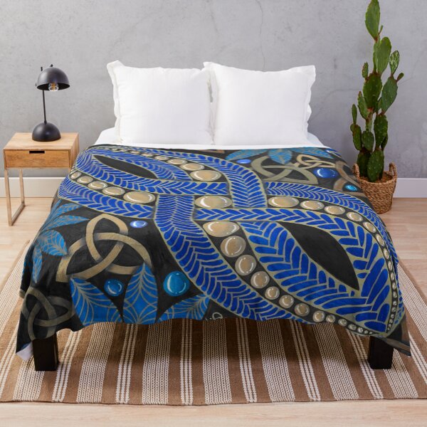 Item preview, Blue and gold elven zentangle texture designed and sold by Fantasyplus.